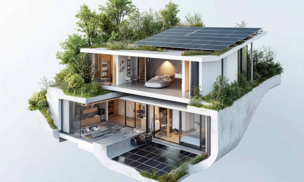 a home made from sustainable materials